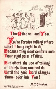 Vintage Postcard The Others And You Shean Good Mottos Making The World Brighter