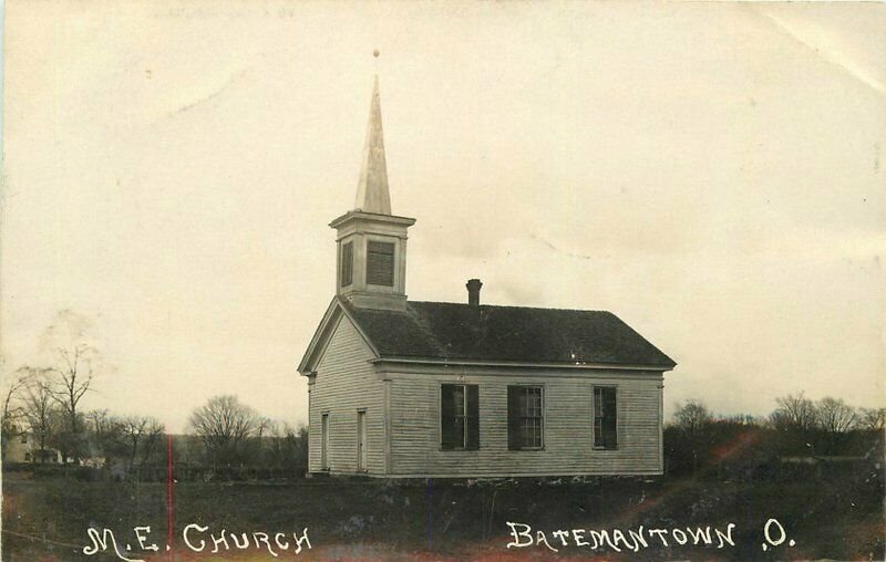 Batemantown 1908 Middlebury Township Ohio M E  Church Photo Postcard 9501