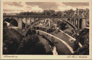 Luxembourg Le Pont Adolphe Vintage Postcard C193