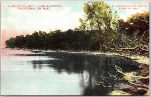 A Beautiful Spot Lake Kampeska Watertown South Dakota SD Forest Trees Postcard