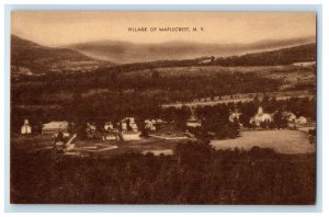 c1940's Bird's Eye View Village Of Maplecrest New York NY Vintage Postcard 