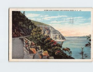 Postcard Storm King Highway And Hudson River, New York