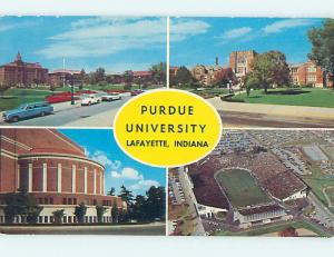 Pre-1980 4 VIEWS OF PURDUE UNIVERSITY ON POSTCARD Lafayette Indiana IN L6473@