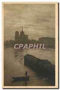 Old Postcard Paris while strolling The Seine at the Quai de la Tournelle