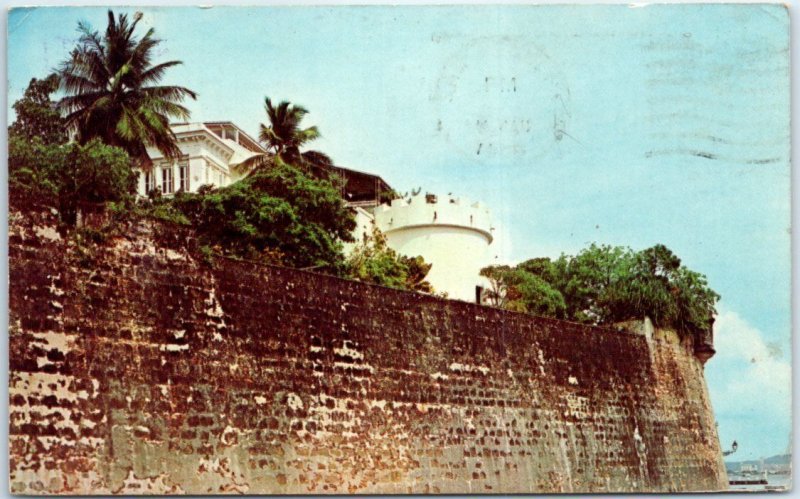 M-55260 Part of the old wall the Governor's Palace Greetings From Puerto Rico