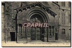 Postcard Ancient Arles Portal Church Saint Trophime