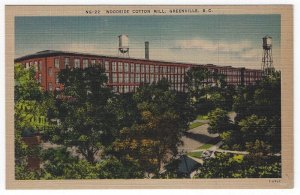 Greenville, South Carolina, Vintage Postcard View of Woodside Cotton Mill 