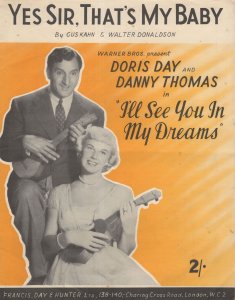Yes Sir Thats My Baby Doris Day Danny Thomas Rare Sheet Music