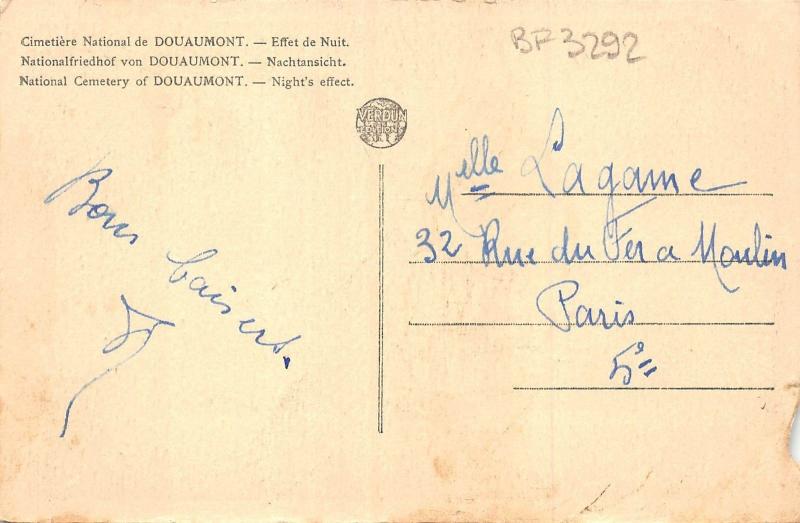 BF3292 cimitiere national de douaumont effet de nu france