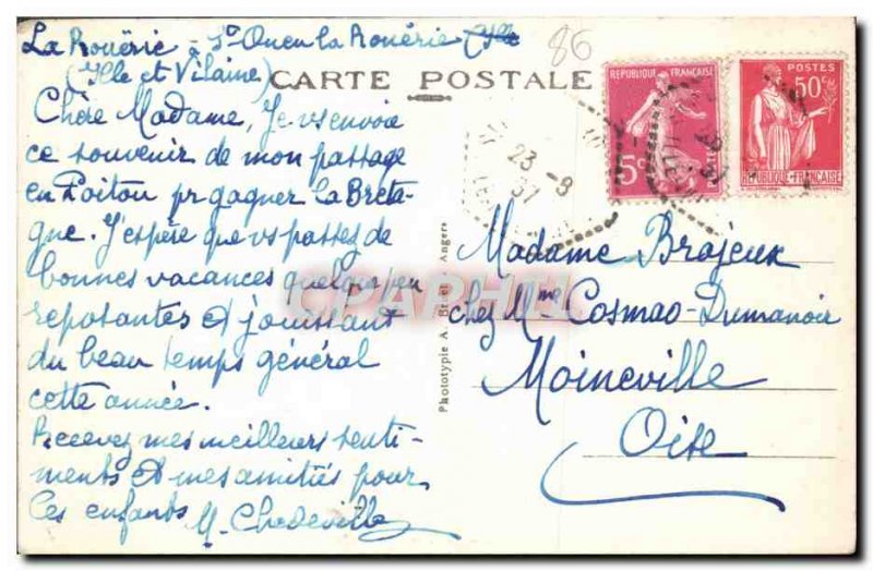 Old Postcard Poitiers Temple St. John