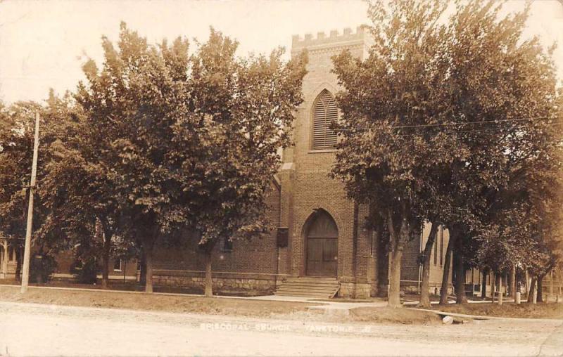 Yankton South Dakota Episcopal Church Real Photo Antique Postcard J69129