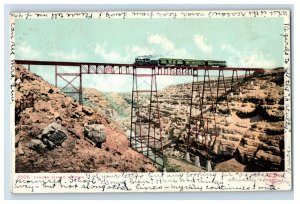 1900-06 Canyon Diablo Railroad Bridge Arizona Postcard F150E