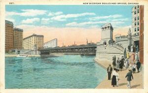 Bridge Chicago Illinois New Michigan Boulevard Selling postcard 8810