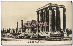 Old Postcard Athens Temple of Jupiter