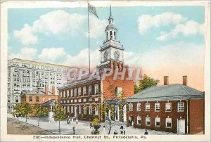 Postcard Old Philadelphia Independence Hall Chestnut