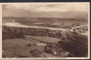 Wales Postcard - Menai Straits - Llantysiliogogogoch   RT1219