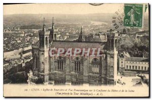 Postcard Old Lyon Fourviere and Church of Panoramic on the confluence of the ...