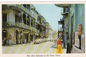 Louisiana New Orleans Iron Lace Balconies In The Vieux Carre