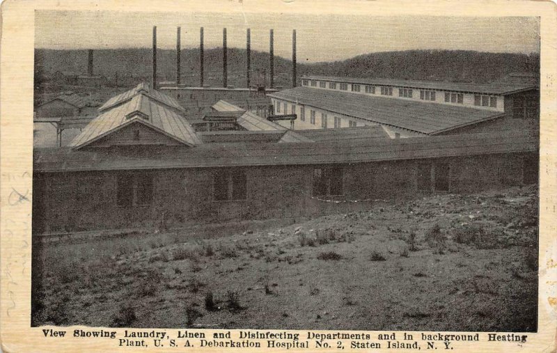 Laundry Dept Debarkation Hospital Staten Island, NY WWI c1910s Vintage Postcard