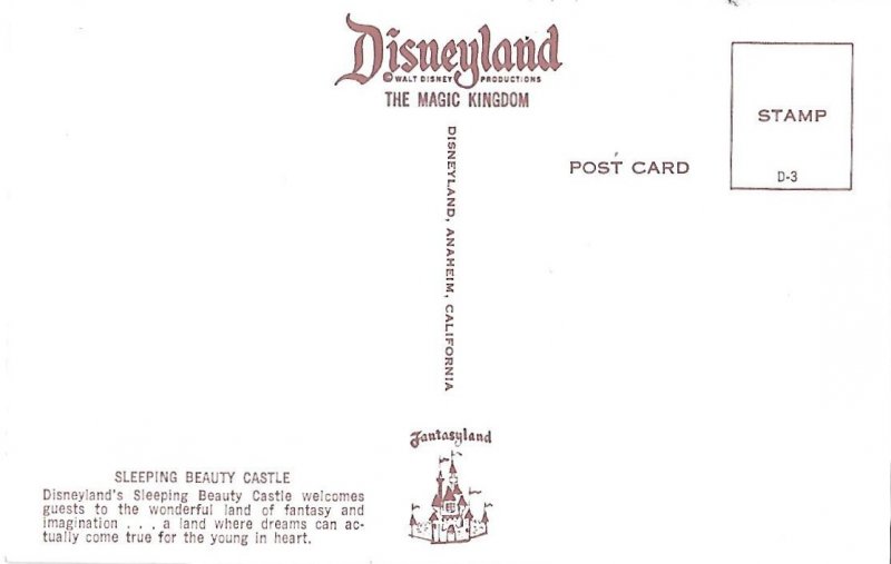 Disneyland Magic Kingdom California Sleeping Beauty Castle Welcomes Guests