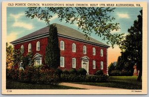 Vtg Alexandria Virginia VA Old Pohick Church Washington's 1940s View Postcard
