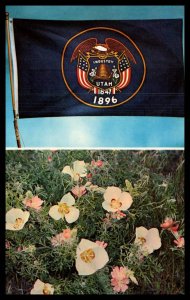 Utah State Flag and Flower