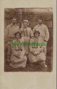 Social History Postcard - Ancestors - Group of People Wearing a Uniform RS28784