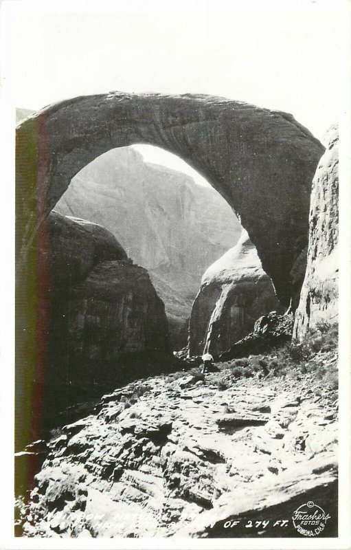 Frashers RPPC Postcard; Rainbow Natural Bridge UT San Juan County Unposted