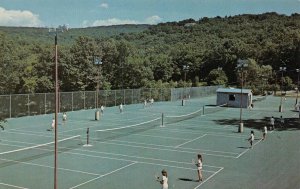 Waynesboro, PA Pennsylvania  CAMP WOHELO For GIRLS  Playing Tennis  Postcard