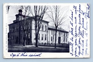 High School Building Providence Rhode Island RI UDB Postcard R1
