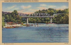 Highway Bridge Across The Russian River California