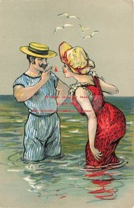 Romance, Bathing Beauty Having a Smoke with a Man, Cigarette