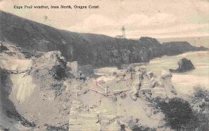 Cape Foul Weather Lighthouse From North Oregon 1909 postcard