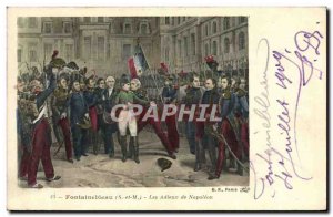 Old Postcard Napoleon Fontainebleau farewells