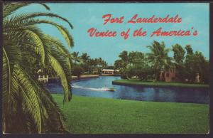 Waterway,Fort Lauderdale,FL Postcard BIN