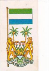 Brooke Bond Tea Trade Card Flags &  Emblems No 12 Sierra Leone