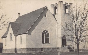 J81/ Snover Michigan RPPC Postcard c1910 Church Building  278