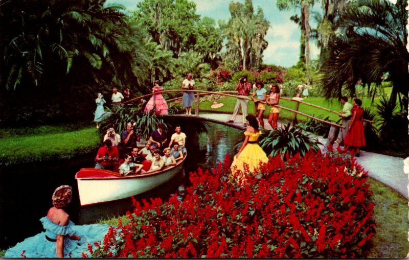 Florida Cypress Gardens Colorful Flowers and Beautiful Girls