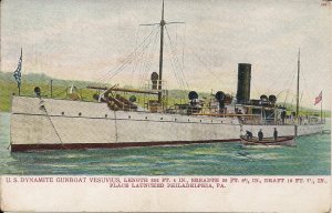 USS Vesuvius, Dynamite Gunboat, 1907 Cramp Shipyard, Philadelphia PA Spanish War