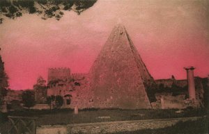 italy, ROMA ROME, Piramide di Caio Cestio (1910s) Postcard