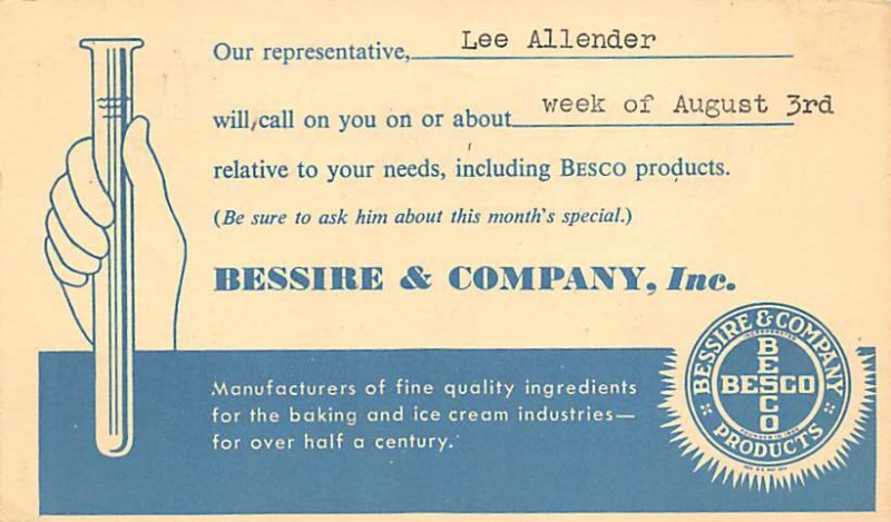 Bessire & Company Inc. Advertising 1953 