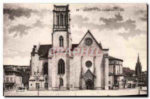 Old Postcard Agen La Cathedrale