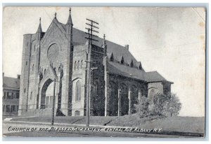 c1910 Church Of The Blessed Sacrament Central Ave. Albany New York NY Postcard