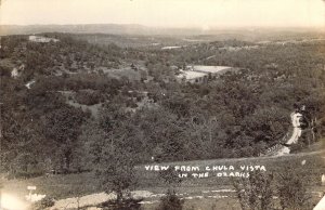 RPPC, View from Chula Vista (summit) in Ozarks, near  Branson MO, Old Post Card