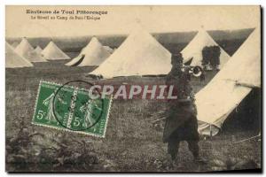 Old Postcard Army Surroundings of Toul The awakening in the Wood Camp & # 39E...