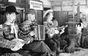 RPPC Ted Hustead's Cowboys Wall Drug Store South Dakota c1950s Vintage Postcard