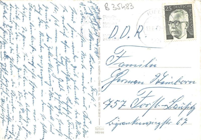 B35483 Kiel Map Cartes Geographiques  germany