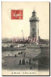 Old Postcard Marseille Le Phare Ste Marie