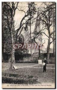 Old Postcard Montbard Buffon A corner of the park