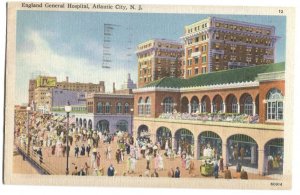 Postcard England General Hospital Atlantic City NJ 1945